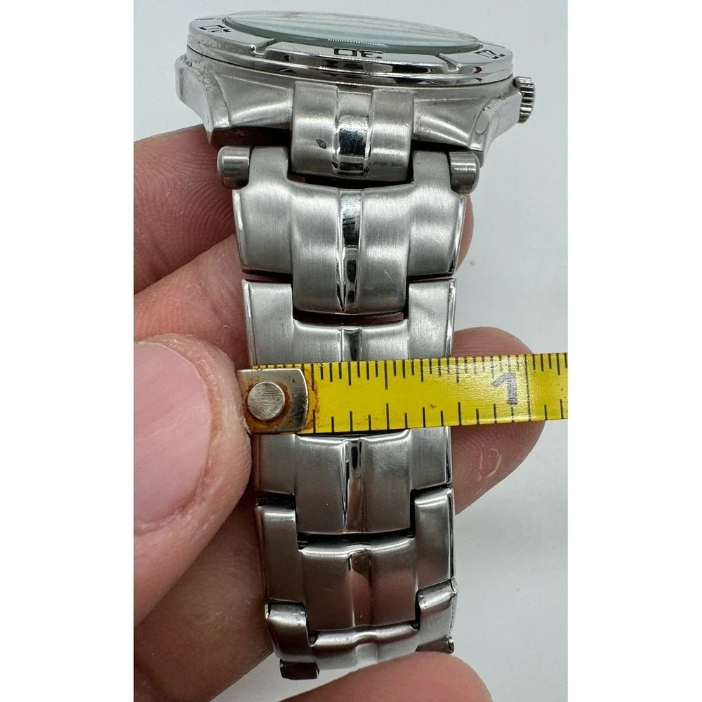 Armitron Mens Watch 20/4224SV Black Dial Stainless Steel Multi Function 165FT